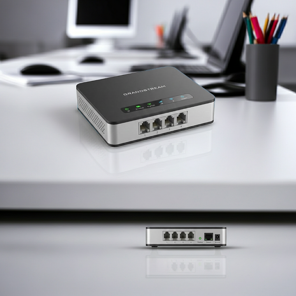 Grandstream HT814 | 4-Port FXS Analog Telephone Adapter (ATA) with Gigabit Router